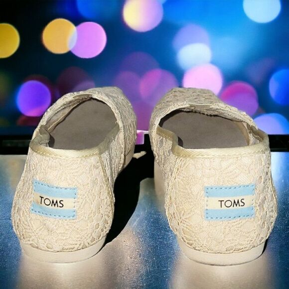 Toms womens cream Moroccan crochet Espadrilles flats - Picture 4 of 4